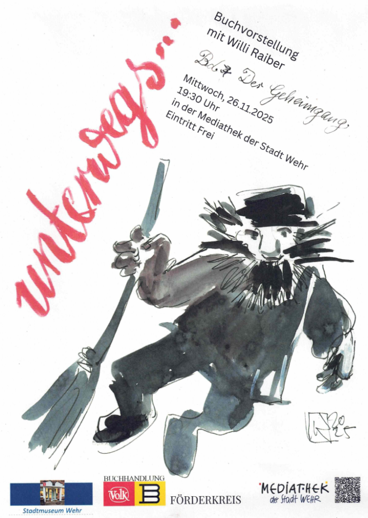 Plakat zur Buchvorstellung "unterwegs" Band 7